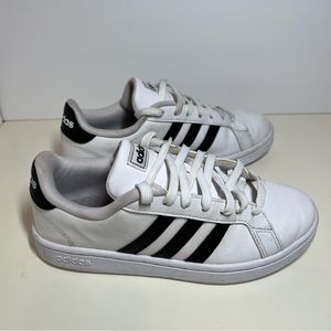 Adidas Cloudfoam Comfort White Black Stripes Women’s 6.5